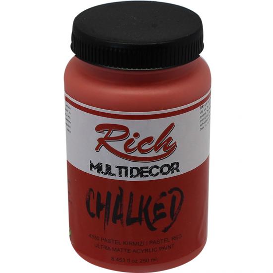 Rich Multi Decor Chalked Akrilik 100 cc - 45230 Pastel Kırmızı | Trendy Dizayn